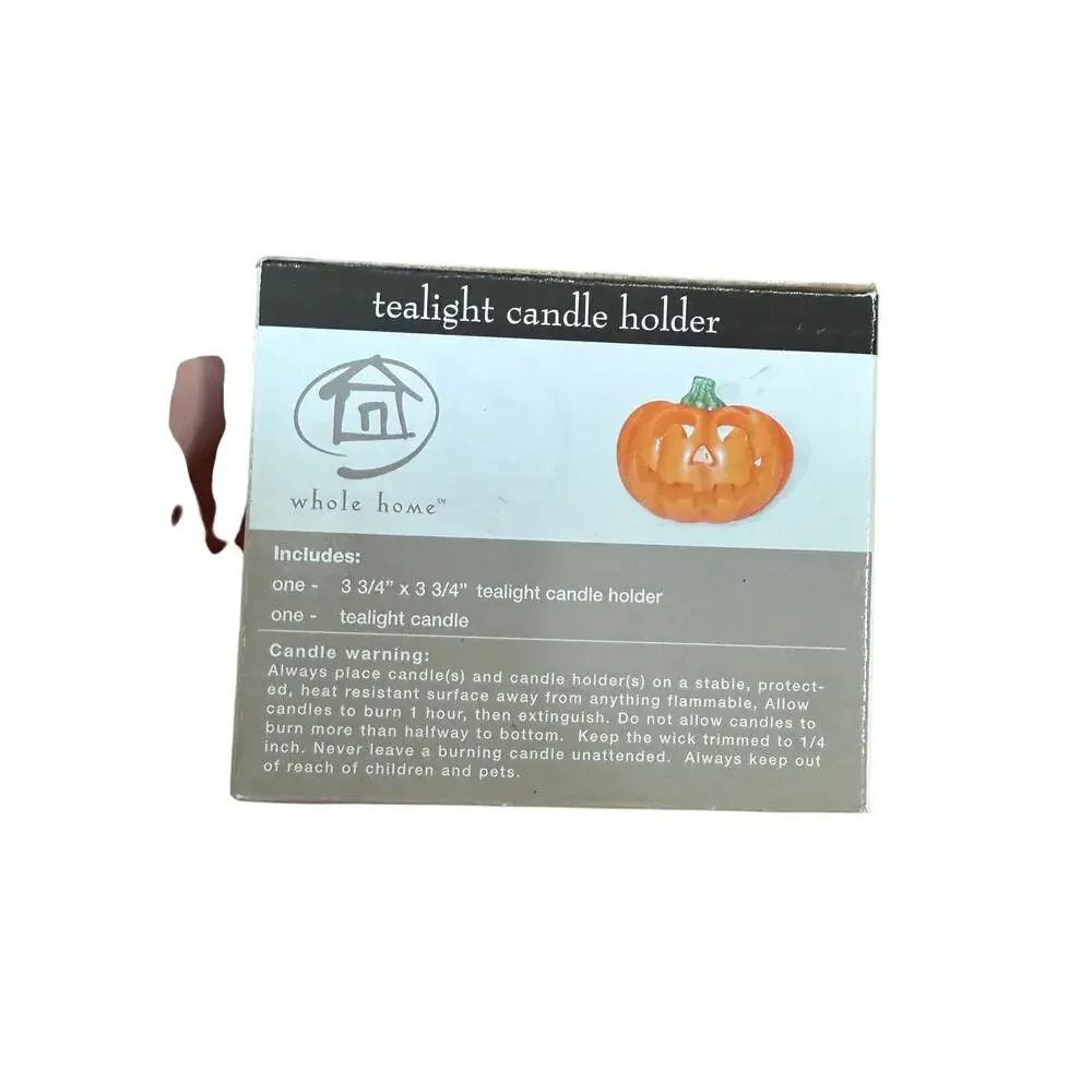 Vintage Whole Home Tea light‎ cancle holder pumpkin